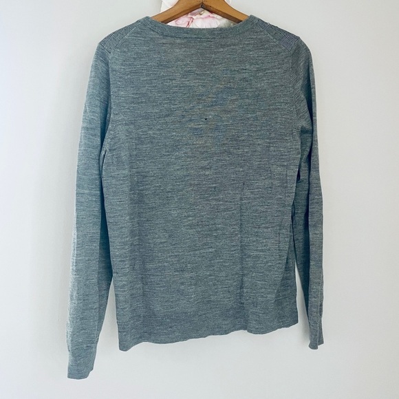 J. Crew Gray Glen Plaid Yoke Jeweled Sweater Wool Large - Picture 7 of 11